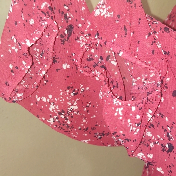 Simply Vera Wang Women's Sheer Floal Tunic Blouse Sz L - Picture 11 of 11